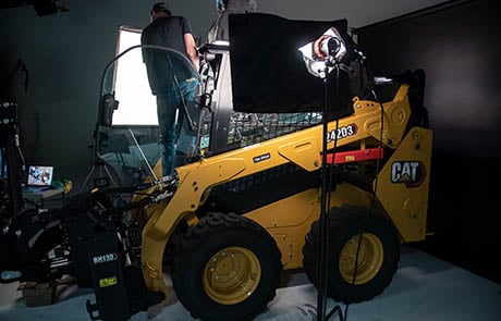 caterpillar front loader gelia video studio rental